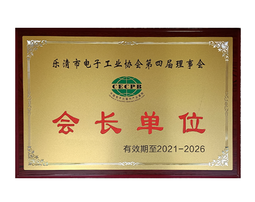 樂清市電子協(xié)會(huì)會(huì)長單位